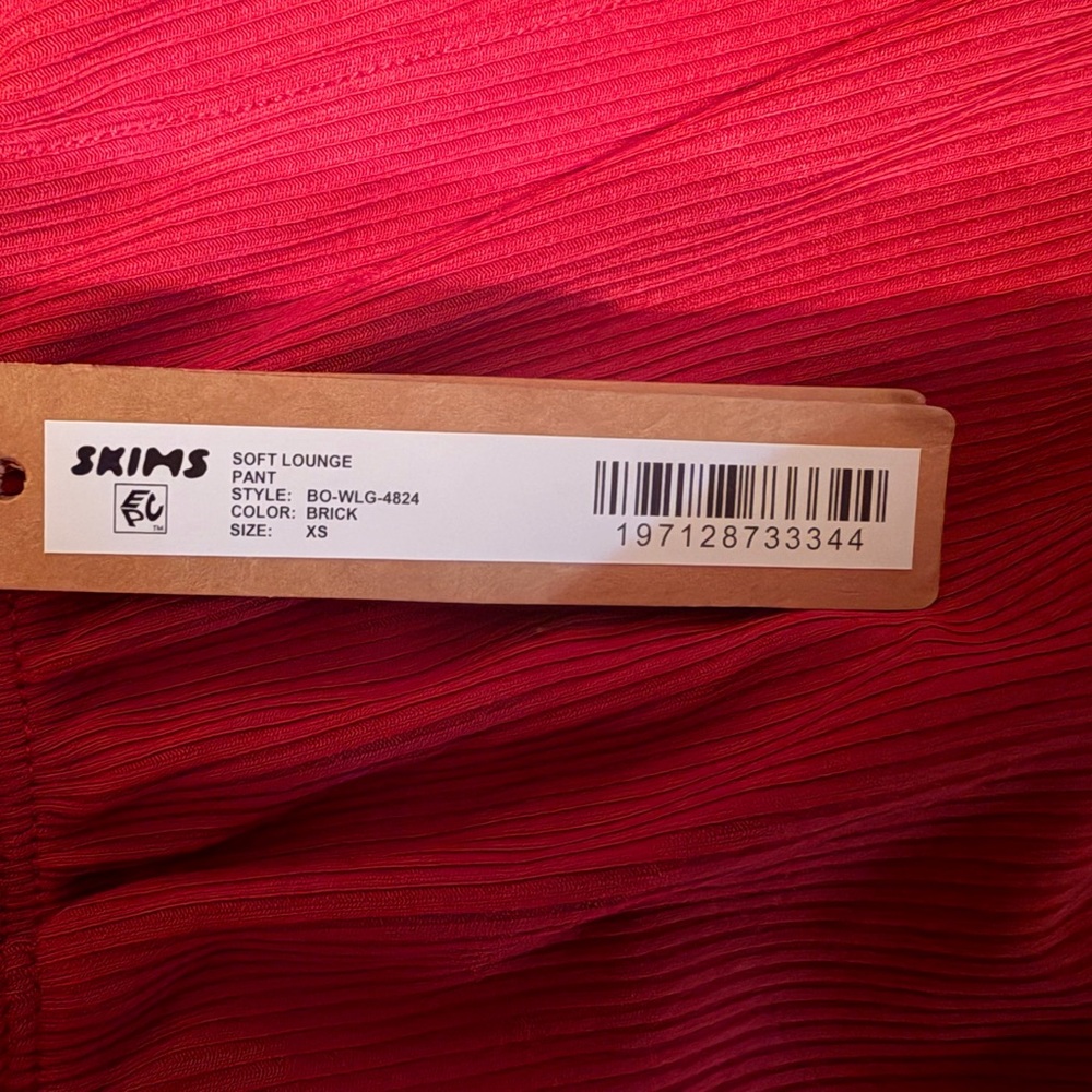SKIMS Brick Soft Lounge Pants Size XS NWT - Picture 3 of 4